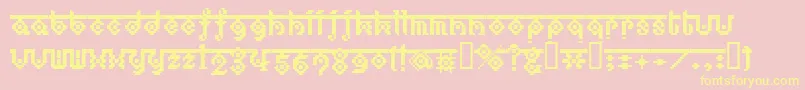 BmEthnoA17 Font – Yellow Fonts on Pink Background