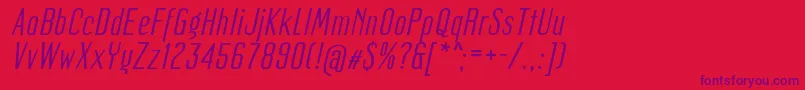 MagerItalic Font – Purple Fonts on Red Background