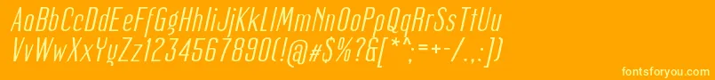 MagerItalic Font – Yellow Fonts on Orange Background