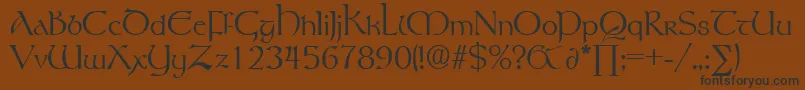 RosslaireDb Font – Black Fonts on Brown Background