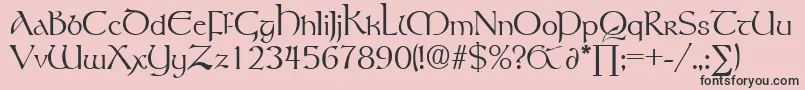 RosslaireDb Font – Black Fonts on Pink Background
