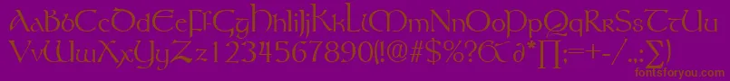 RosslaireDb Font – Brown Fonts on Purple Background