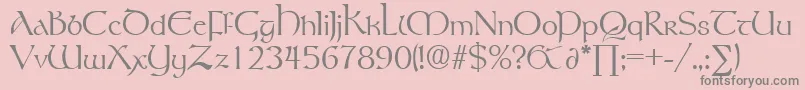 RosslaireDb Font – Gray Fonts on Pink Background