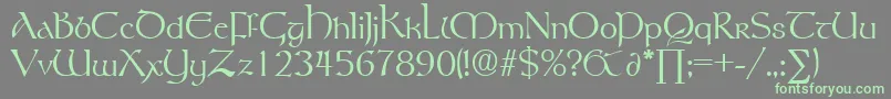 RosslaireDb Font – Green Fonts on Gray Background