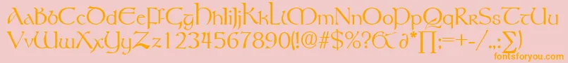 RosslaireDb Font – Orange Fonts on Pink Background
