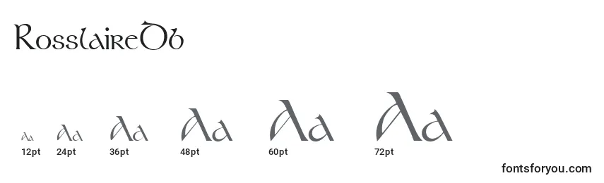 RosslaireDb Font Sizes
