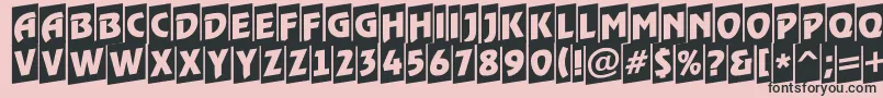 ARewindertitulcmup Font – Black Fonts on Pink Background
