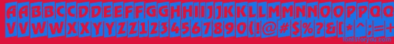 ARewindertitulcmup Font – Blue Fonts on Red Background