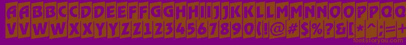 ARewindertitulcmup Font – Brown Fonts on Purple Background