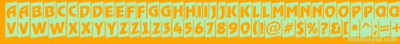 ARewindertitulcmup Font – Green Fonts on Orange Background