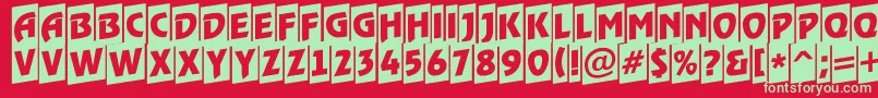 ARewindertitulcmup Font – Green Fonts on Red Background
