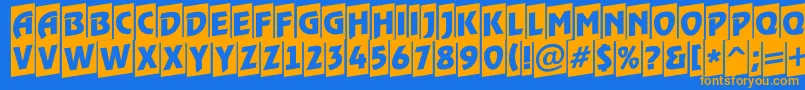 ARewindertitulcmup Font – Orange Fonts on Blue Background