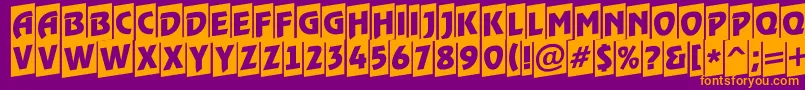 ARewindertitulcmup Font – Orange Fonts on Purple Background