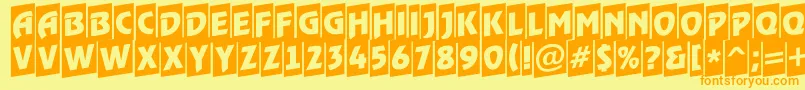 ARewindertitulcmup Font – Orange Fonts on Yellow Background