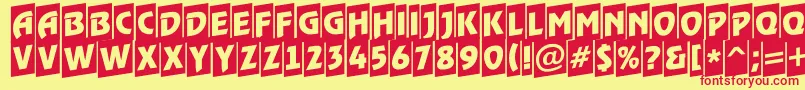 ARewindertitulcmup Font – Red Fonts on Yellow Background