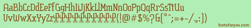 SucesionSlabFontFfp Font – Brown Fonts on Green Background