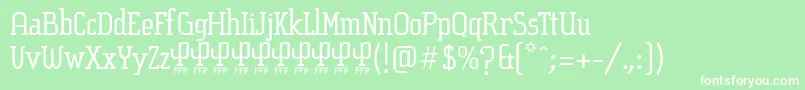 SucesionSlabFontFfp Font – White Fonts on Green Background