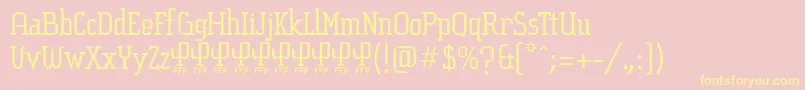 SucesionSlabFontFfp Font – Yellow Fonts on Pink Background