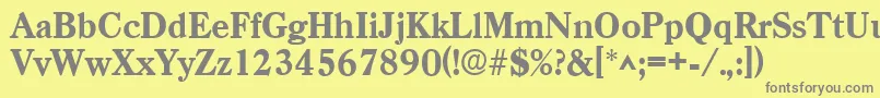 CasadBold Font – Gray Fonts on Yellow Background