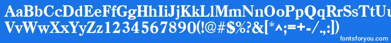 フォントCasadBold – 青い背景に白い文字