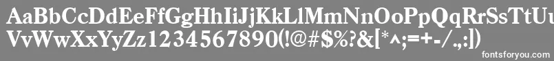 フォントCasadBold – 灰色の背景に白い文字