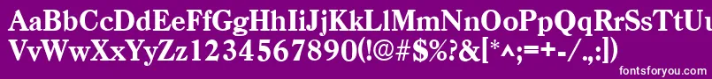 フォントCasadBold – 紫の背景に白い文字