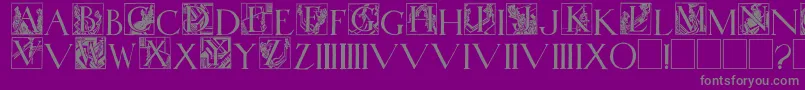 fuente WadsworthsIndustria – Fuentes Grises Sobre Fondo Morado