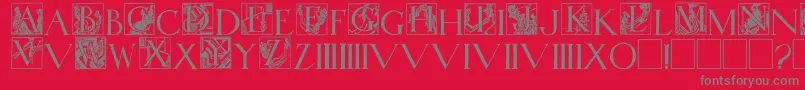 WadsworthsIndustria Font – Gray Fonts on Red Background