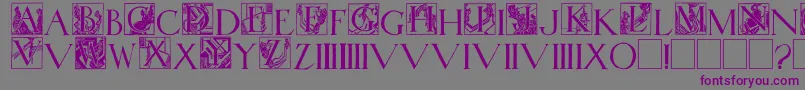 Шрифт WadsworthsIndustria – фиолетовые шрифты на сером фоне