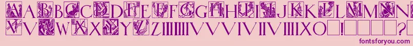 WadsworthsIndustria Font – Purple Fonts on Pink Background