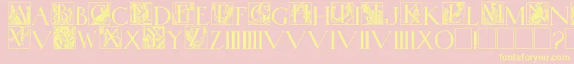 WadsworthsIndustria Font – Yellow Fonts on Pink Background