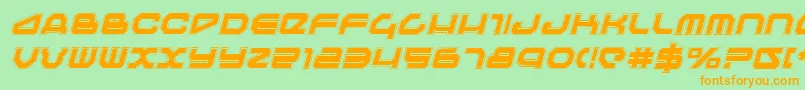 TravelerProItalic Font – Orange Fonts on Green Background