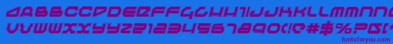 TravelerProItalic Font – Purple Fonts on Blue Background