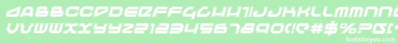 フォントTravelerProItalic – 緑の背景に白い文字