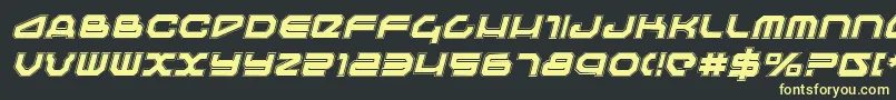 TravelerProItalic Font – Yellow Fonts on Black Background