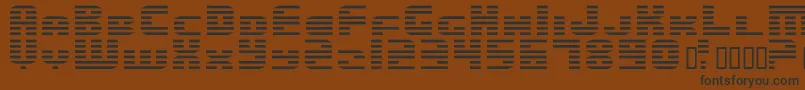 EnduroDos Font – Black Fonts on Brown Background