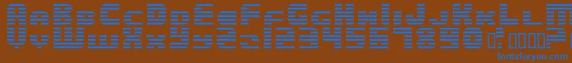 EnduroDos Font – Blue Fonts on Brown Background