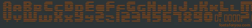 EnduroDos Font – Brown Fonts on Black Background