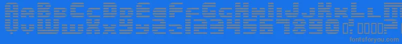 EnduroDos Font – Gray Fonts on Blue Background