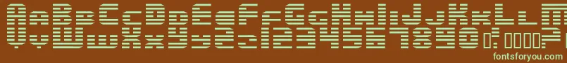EnduroDos Font – Green Fonts on Brown Background