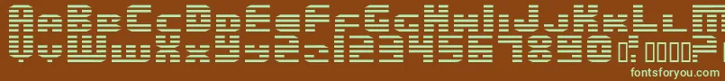 Шрифт EnduroDos – зелёные шрифты на коричневом фоне