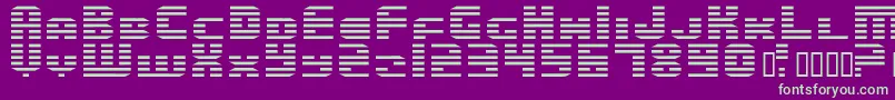 EnduroDos Font – Green Fonts on Purple Background