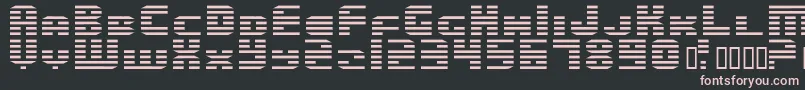EnduroDos Font – Pink Fonts on Black Background
