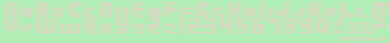 EnduroDos Font – Pink Fonts on Green Background