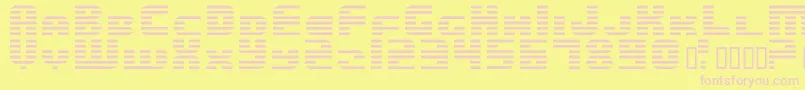 EnduroDos Font – Pink Fonts on Yellow Background