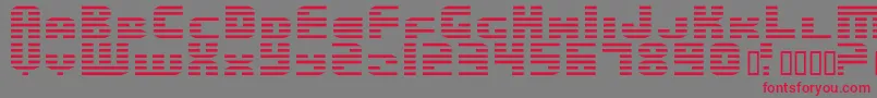 EnduroDos Font – Red Fonts on Gray Background