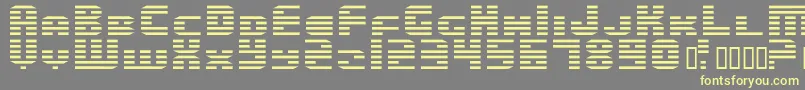 EnduroDos-fontti – keltaiset fontit harmaalla taustalla