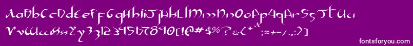 フォントXaphanIiExpanded – 紫の背景に白い文字