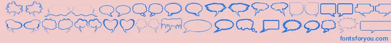 Talkies Font – Blue Fonts on Pink Background