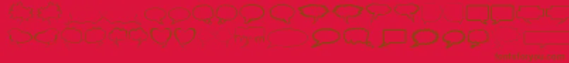 Talkies Font – Brown Fonts on Red Background